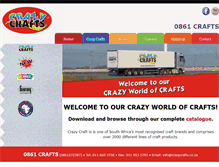 Tablet Screenshot of crazycrafts.co.za